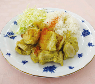 カフェごはん 塩麹のタンドリー風チキン